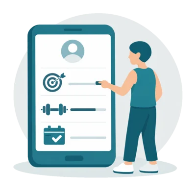 onboarding-profil på telefon
