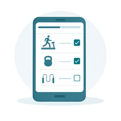 Aktiv træningssession med øvelser